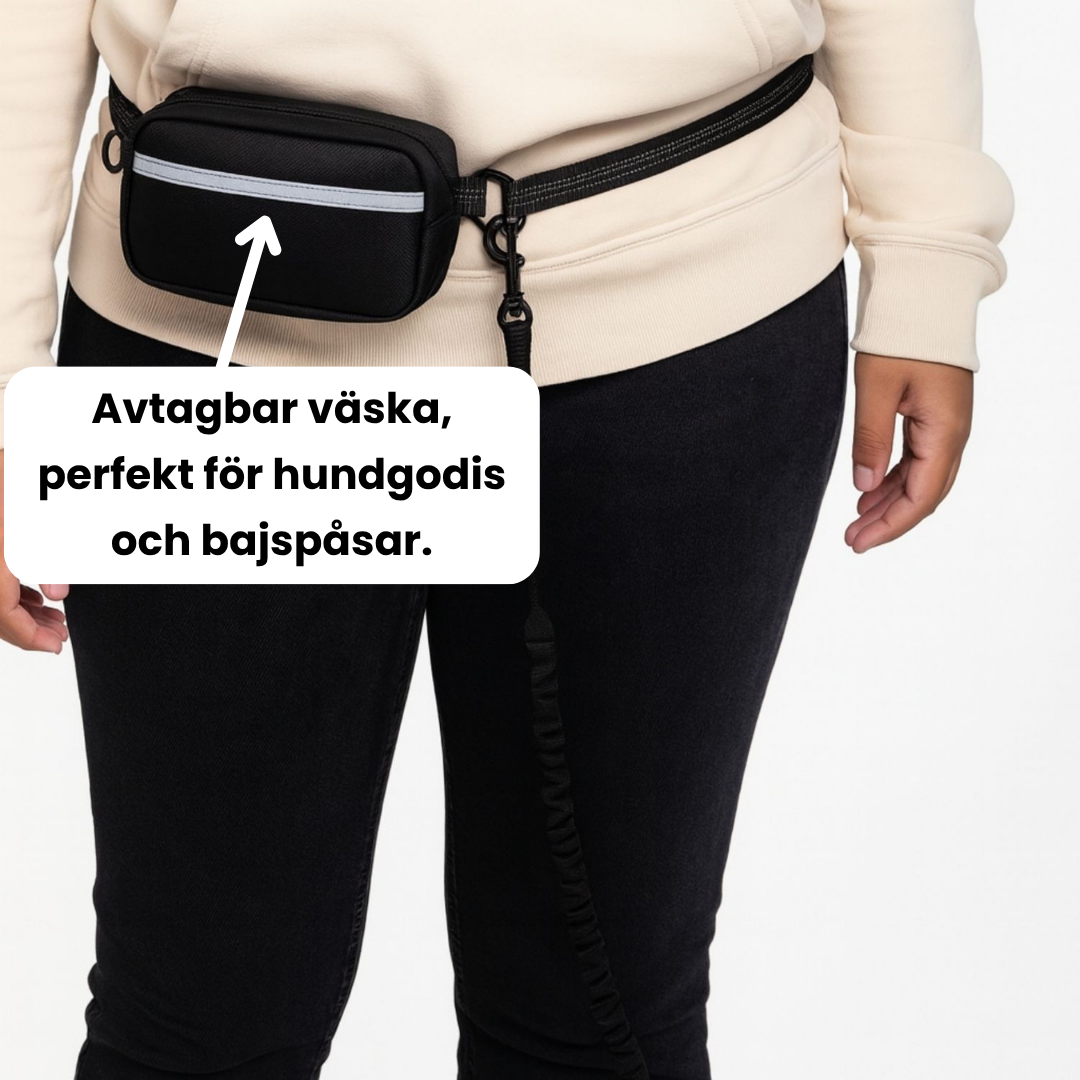 Handfritt midjekoppel - För hundar som drar